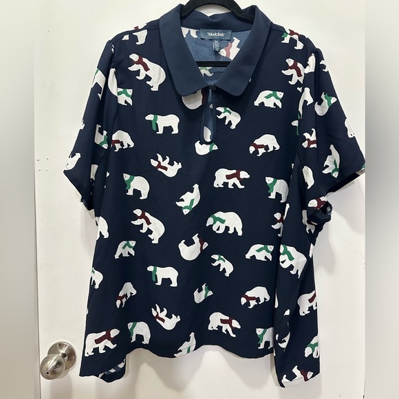 Modcloth Tops - Modcloth  Polar Bear Navy and White Top Sz 3X